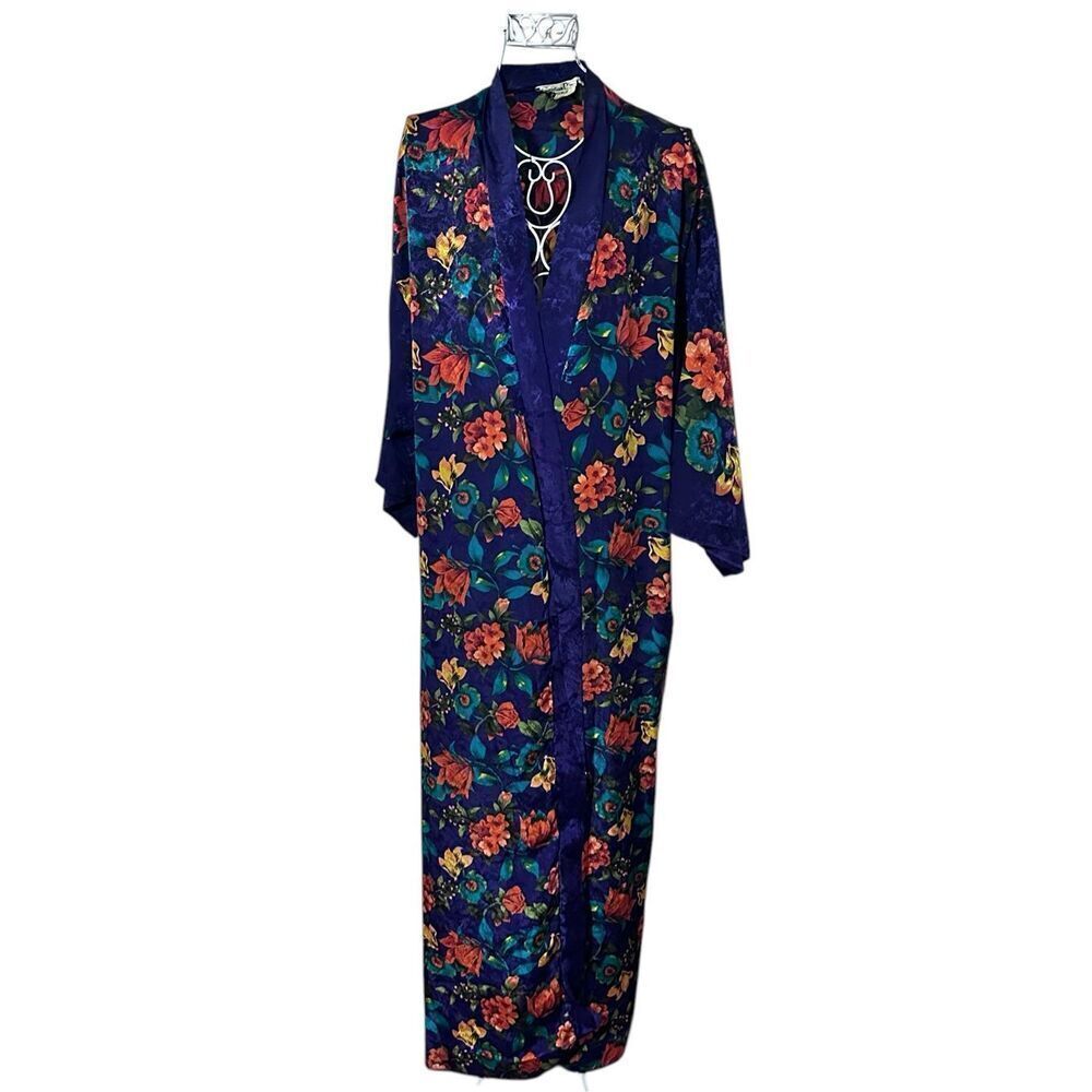 Vintage RARE 1980’s beautiful  Christian Dior Purple Orange Floral green Gorgeou
